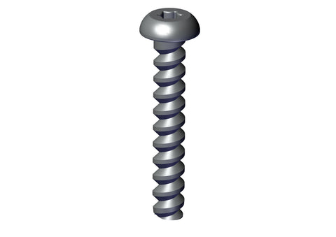 IILLUSTRATIVE IMAGE OF BOLT, 10-24 X 1-1/8" BOSSCREW THREAD TORX BUTTON HEAD CHAMFER POINT