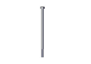 IILLUSTRATIVE IMAGE OF BOLT, 1/2"-13 X 9-1/2" ZINC HEX HEAD