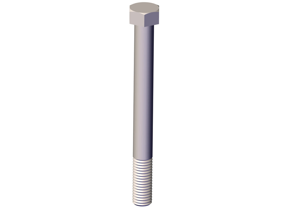 IILLUSTRATIVE IMAGE OF BOLT, 1/2"-13 X 5" ZINC HEX HEAD G5 BOLT