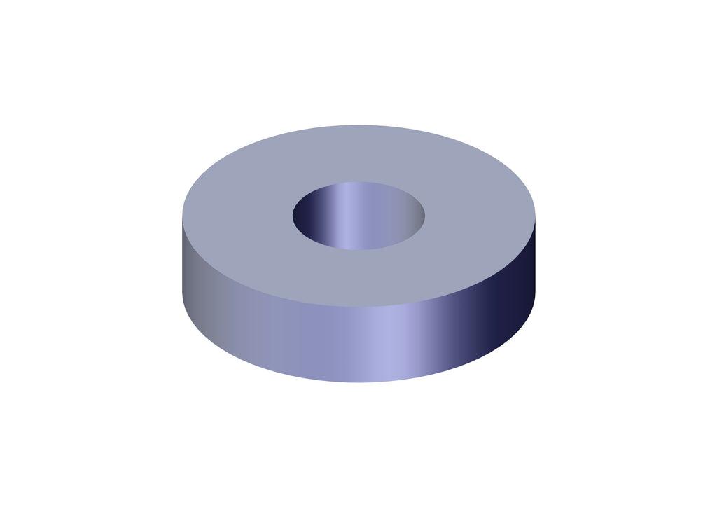 IILLUSTRATIVE IMAGE OF WASHER, 5/8" X .25 THK NYLON FLAT WASHER .391 ID