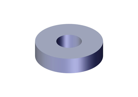 IILLUSTRATIVE IMAGE OF WASHER, 5/8" X .25 THK NYLON FLAT WASHER .391 ID