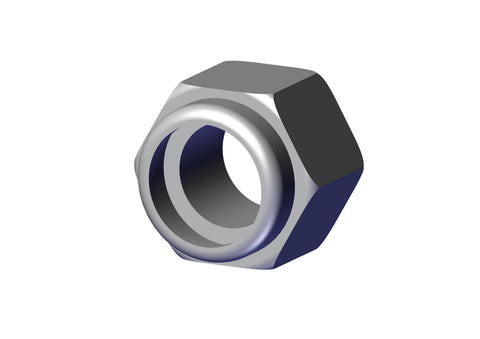 IILLUSTRATIVE IMAGE OF NUT, 3/4" NYLOCK NUT