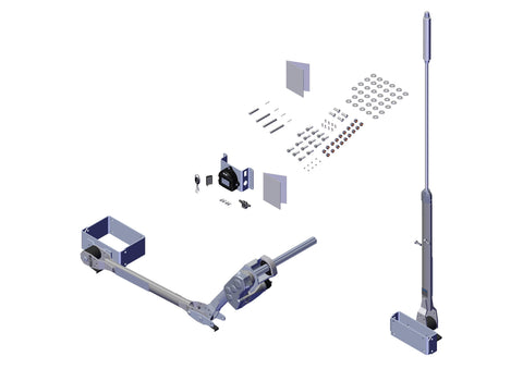 IILLUSTRATIVE IMAGE OF RITE-LOCK POWER ARM KIT, PASS STOWING w/EXT PIVOT & MULTI FLEX ARM FOR 2" AXLE-NO 6GA WIRE-12V TS