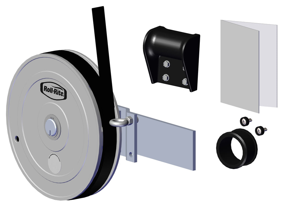 IILLUSTRATIVE IMAGE OF TARP RETURN,  FOR 2" AXLE w/MOUNTING PLATE FOR SHEET & POST TRAILERS