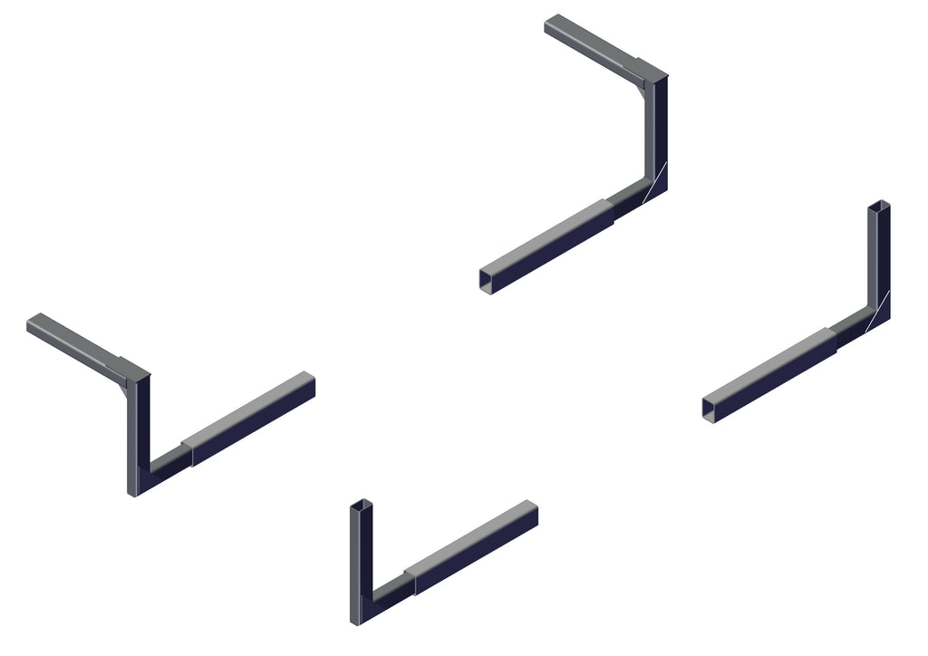 IILLUSTRATIVE IMAGE OF BRACKET, MOUNTING BRACKETS FOR 3FT LOW PROFILE SLIDING PIVOTS - SET