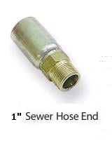 IILLUSTRATIVE IMAGE OF 1" SEWER HOSE END